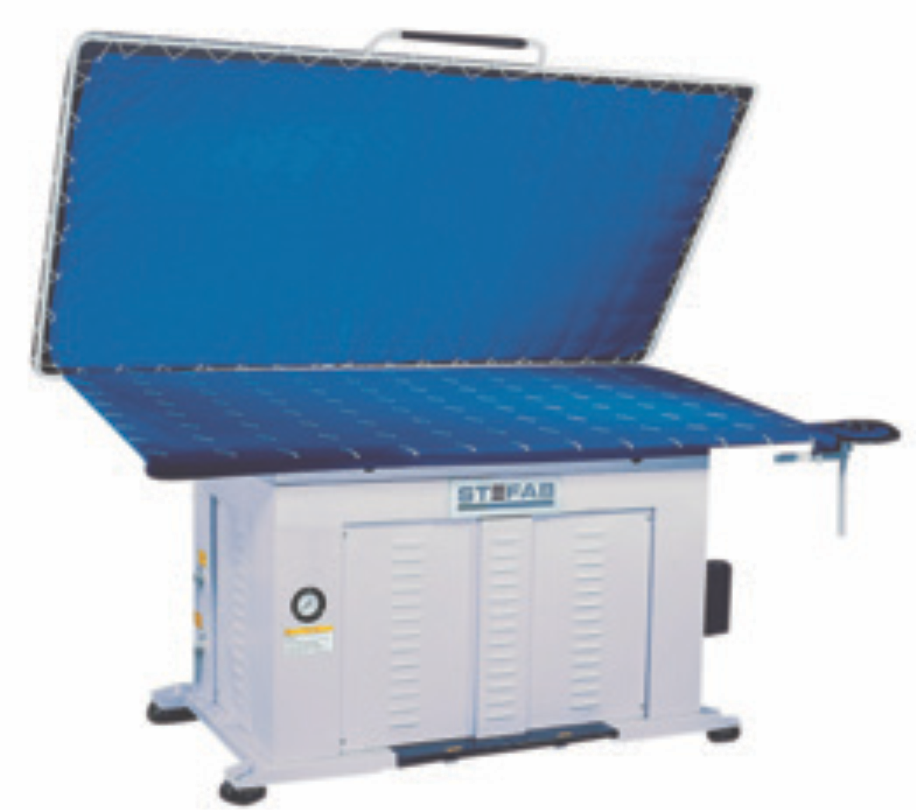 Knitwear Upsteam Finishing Press with Fabric Head Frame.